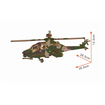 Apache helikopter  kleur1 500x500