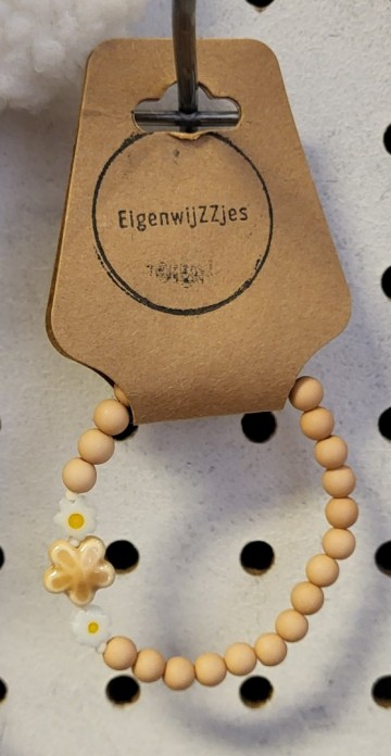 Armband creme   bloem