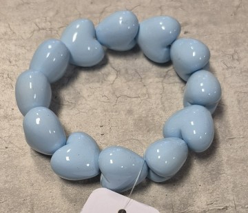 Armband harten acryl groot zacht blauw