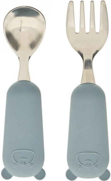 Bestekset blauw beer