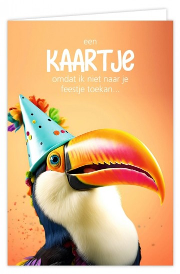Een kaartje omdat ik niet naar je feestje toekan