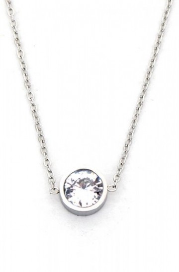 Enkelband zilver knop