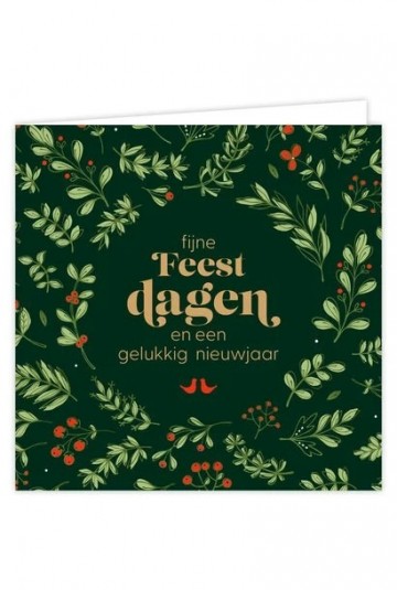 Fijne feestdagen en een gelukkig nieuwjaar groen 0