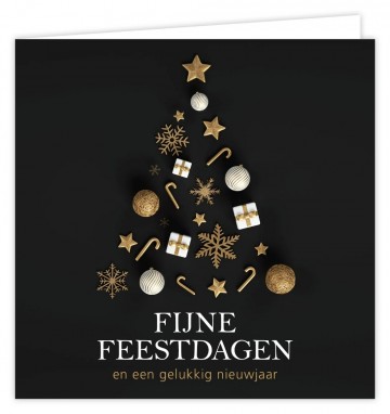 Fijne feestdagen en een gelukkig nieuwjaar zwart