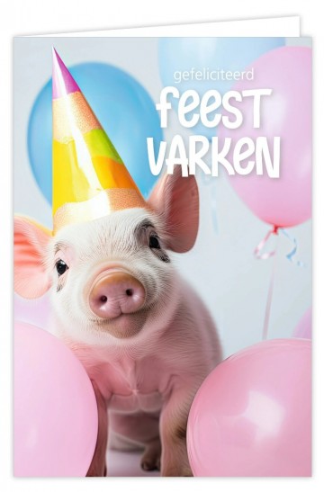 Gefeliciteerd feest varken