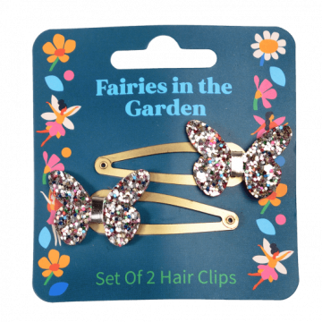 Haarspeld fairies in the garden vlinder