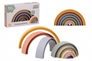 Happy world bio plastic stapel regenboog jt22289 1