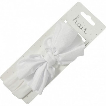 Hoofdband wit met strik