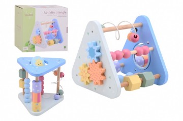 Joueco houten activiteitendriehoek pastel jt80153 0