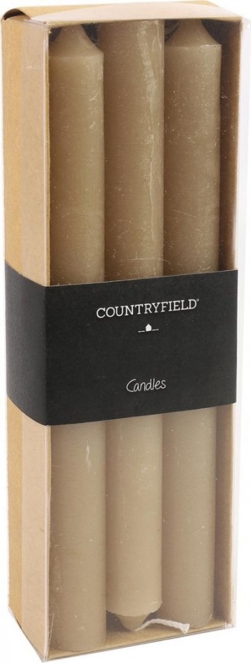 Kaarsset van 6 beige