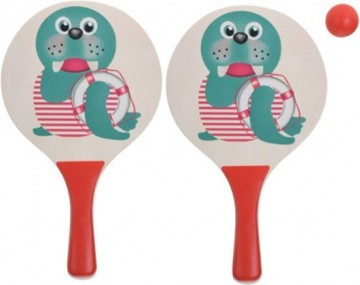 Kinder strandtennisset zeehond