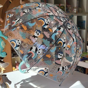 Kinderparaplu blauw   panda1jpg