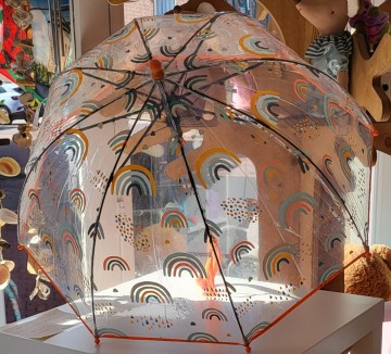 Kinderparaplu oranje   regenboog