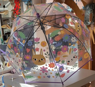 Kinderparaplu paars konijn1jpg