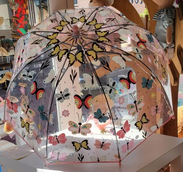 Kinderparaplu roze   vlinder