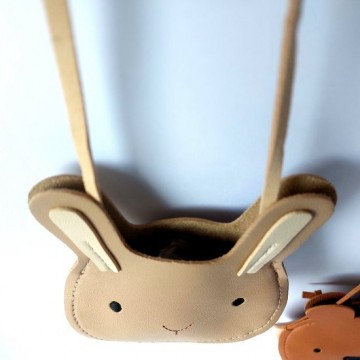 Kindertasje konijn taupe 1
