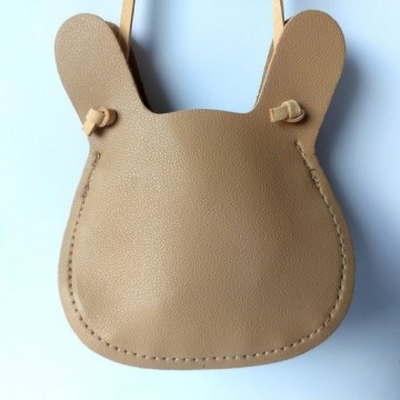 Kindertasje konijn taupe 2