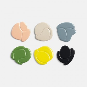 Klevering kleurrijke onderzetters set van 6