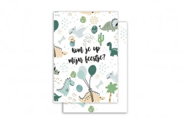 Krtkidsuitnodiging dinos voorkant