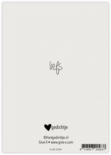 Liefs achterzijd kaart