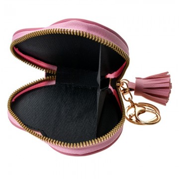 Portemonnee 10x10 cm roze kunststof 1