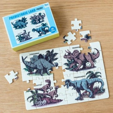 Prehistorische land matchbox puzzel