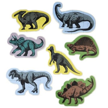 Prehistorische land set van zeven puzzels 4webp