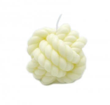 Ravie knot kaars creme