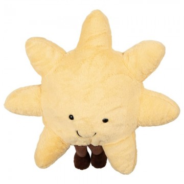 Sierkussen zon o 44x18 cm geel polyester