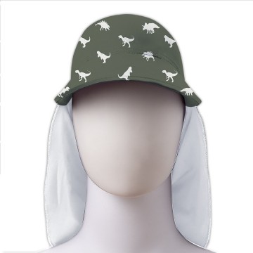 Slipstop dino green sun hat std 2