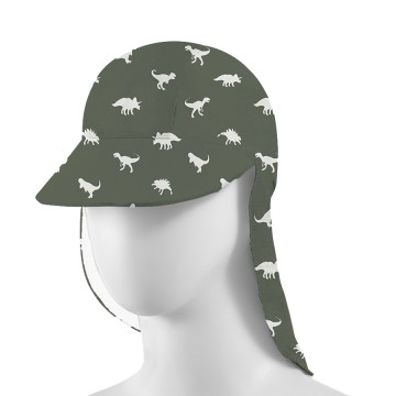 Slipstop dino green sun hat std 3