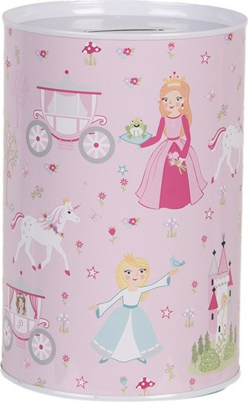 Spaarpot roze metaal