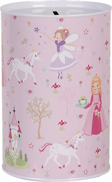 Spaarpot roze metaal1