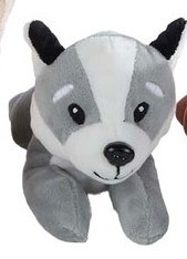 Take me home knuffel hondje grijs