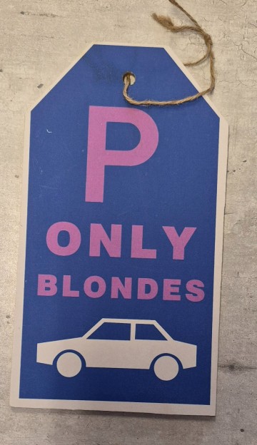 Tekst bord only blondes