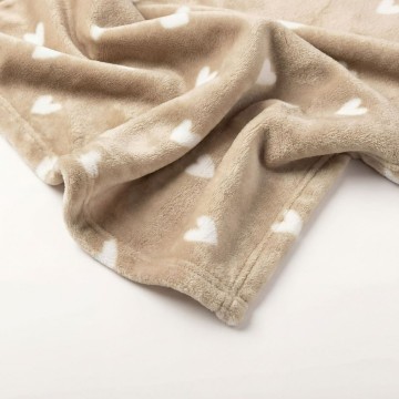 Textino plaid hartjes 140x180 cm beige detail1400x1400