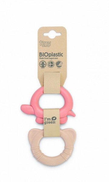 Tiny bioplastic bijtringen koraal 2 delig dy6015 0