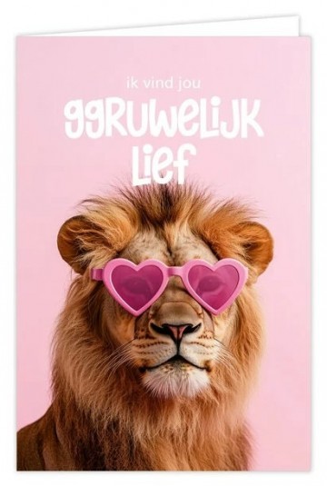 Wenskaart ik vind jou gruwelijk lief