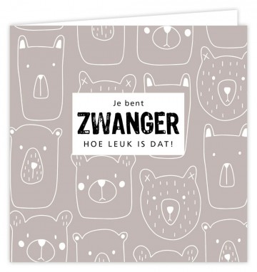 Wenskaart je bent zwanger