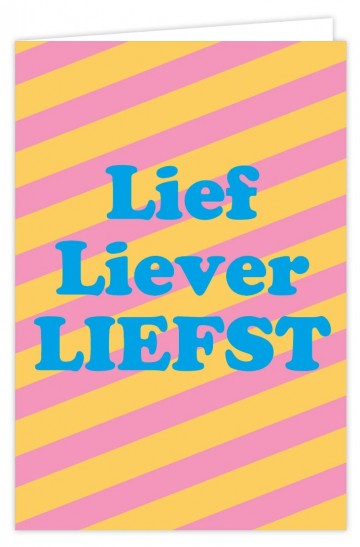 Wenskaart lief liever liefst