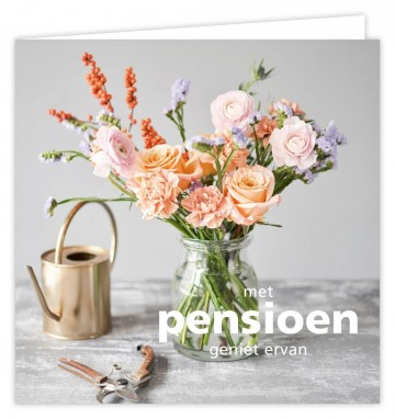 Wenskaart met pensioen geniet ervan webp