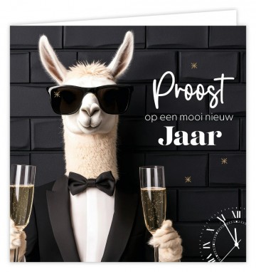 Wenskaart proost op een mooi nieuw jaar