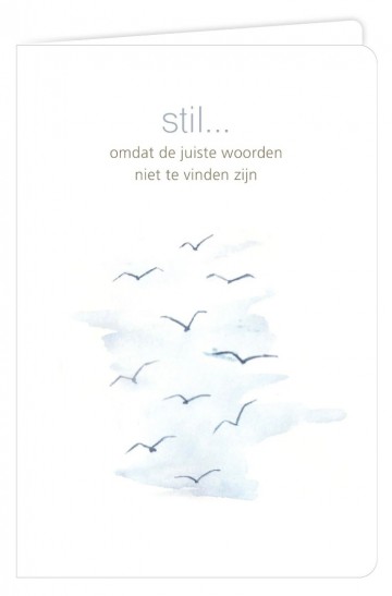 Wenskaart stil omdat de juiste woorden niet te vinden zijn