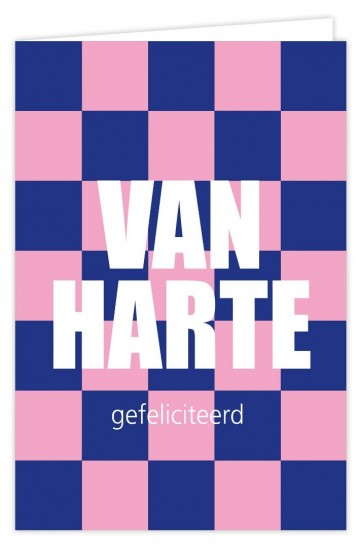 Wenskaart van harte geeliciteerd