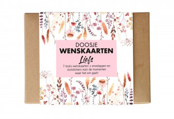 Wenskaarten liefs doosje