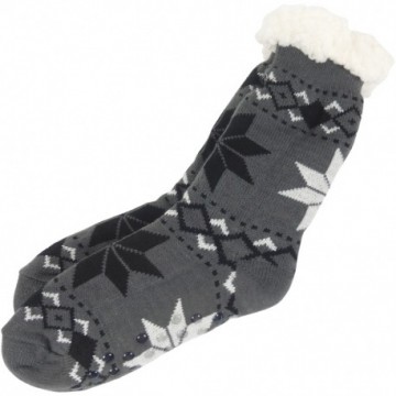 Wintersokken sneeuwvlok grijs