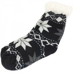 Wintersokken sneeuwvlok zwart